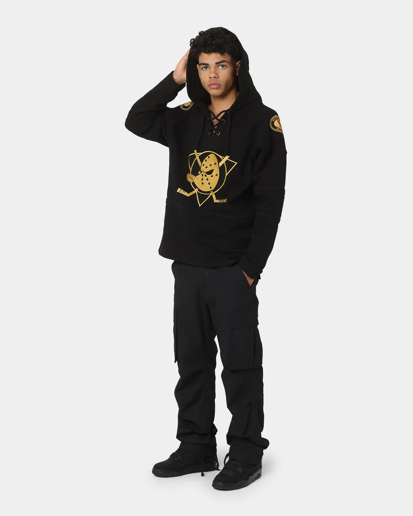47 Brand Anaheim Ducks Superior Lacer Hoodie Black/Gold