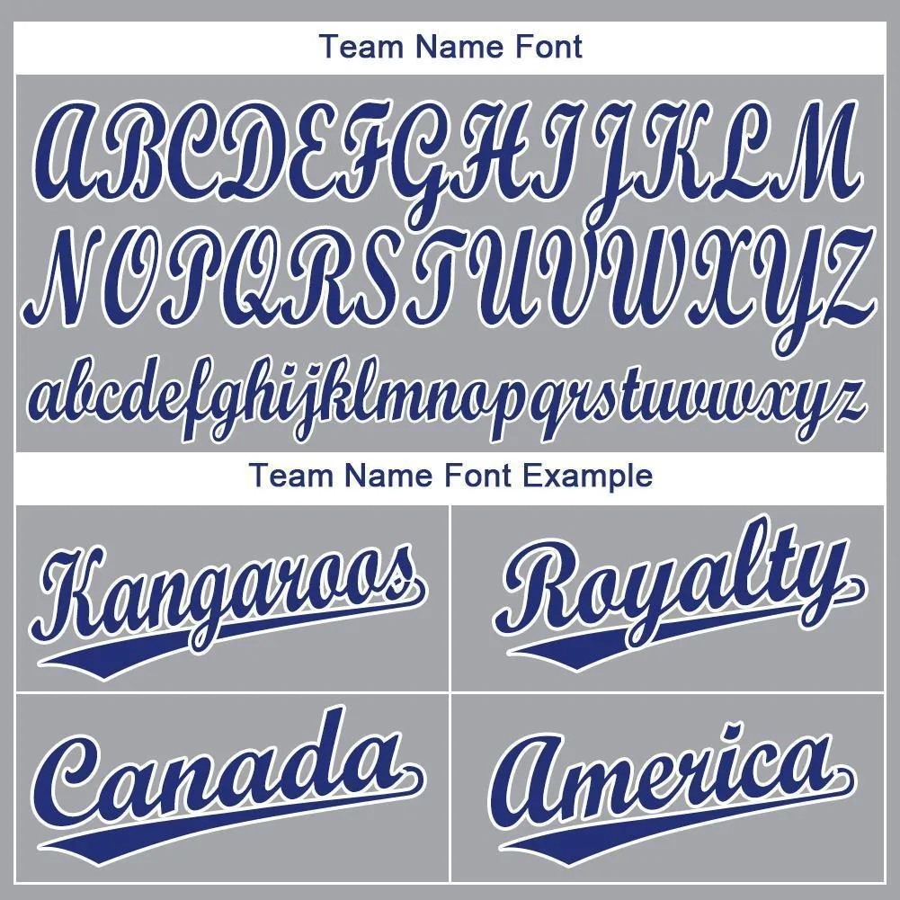 Custom Gray Royal-White Baseball Jersey