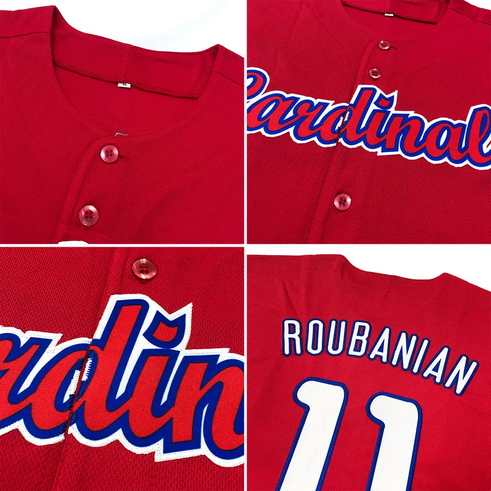 Custom Red Red-Royal Authentic Baseball Jersey