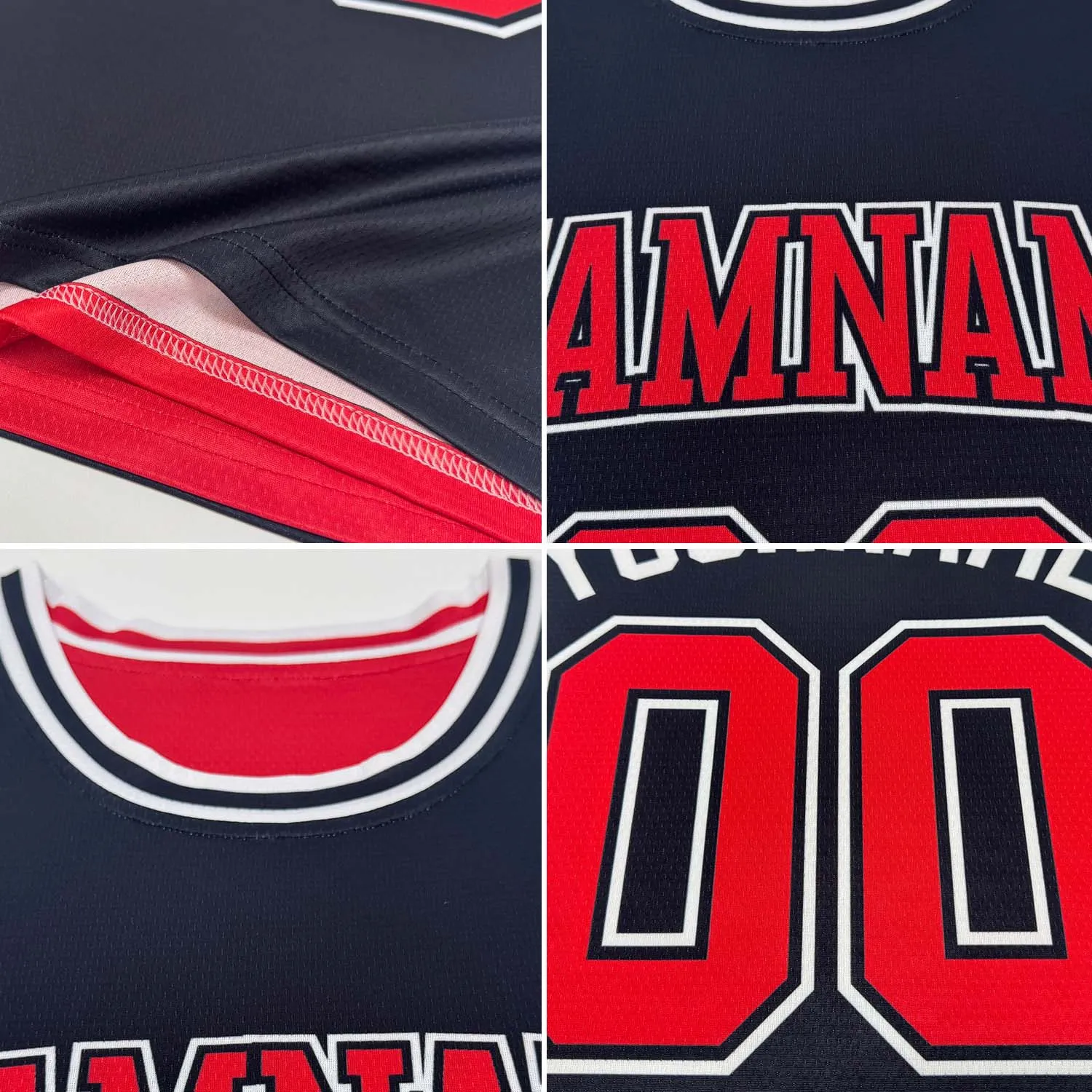 Custom Reversible Black Royal-White Double Side Basketball Jersey