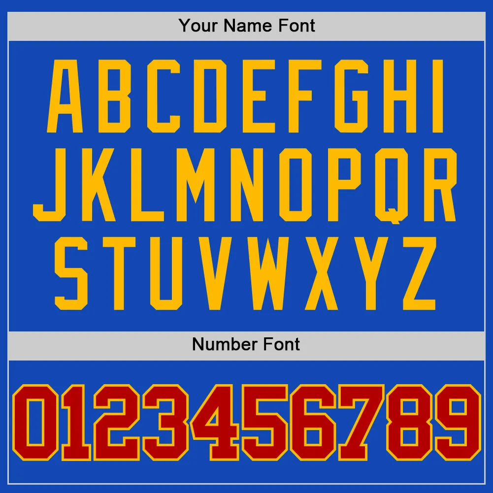 Custom Thunder Blue Red-Gold Authentic Basketball Jersey
