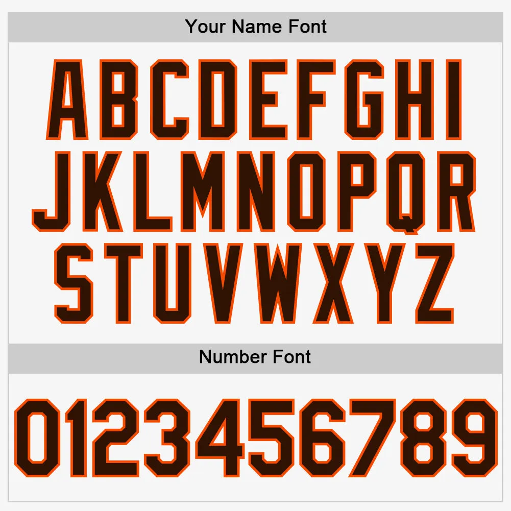 Custom White Brown-Orange Authentic Sleeveless Baseball Jersey
