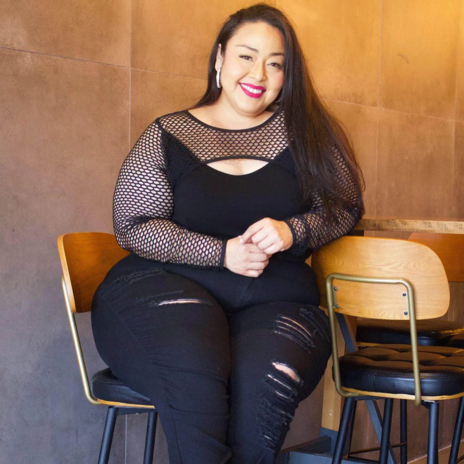 Fishnet Top - Alanis - Black