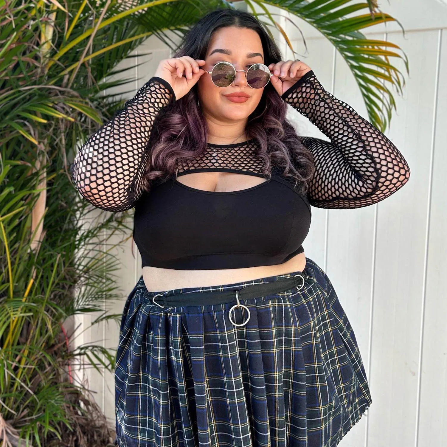 Fishnet Top - Alanis - Black