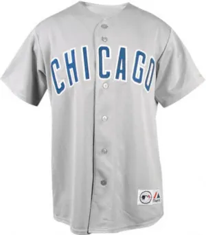Men's Chicago Cubs Road Majestic Blank Replica Jersey