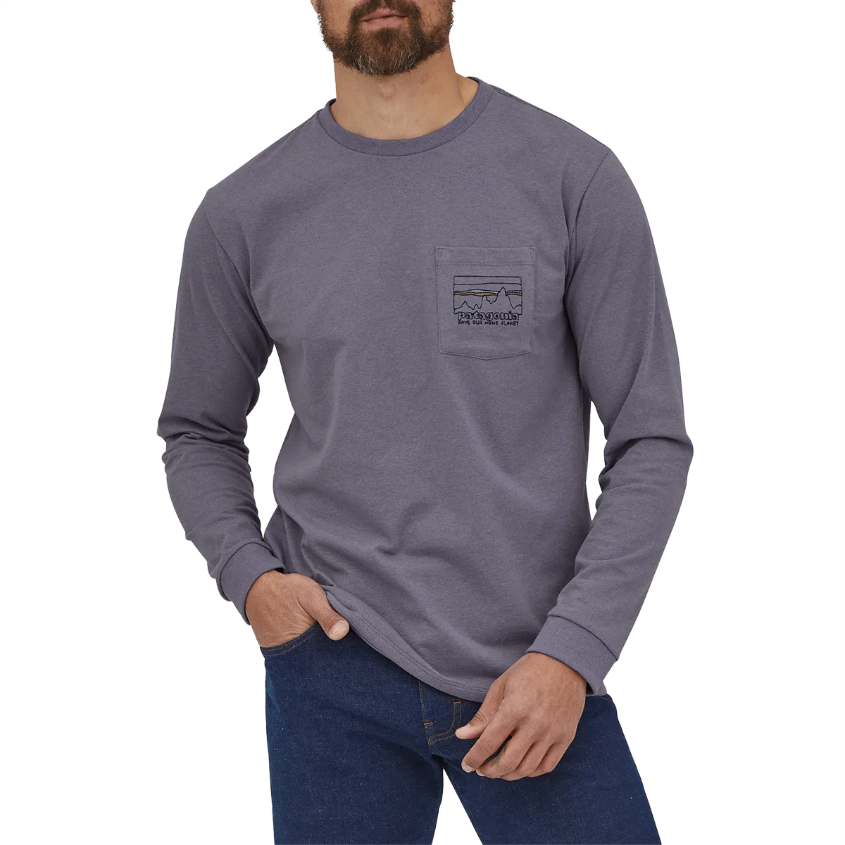 Men's Long Sleeve '73 Skyline Pocket Responsibili-Tee