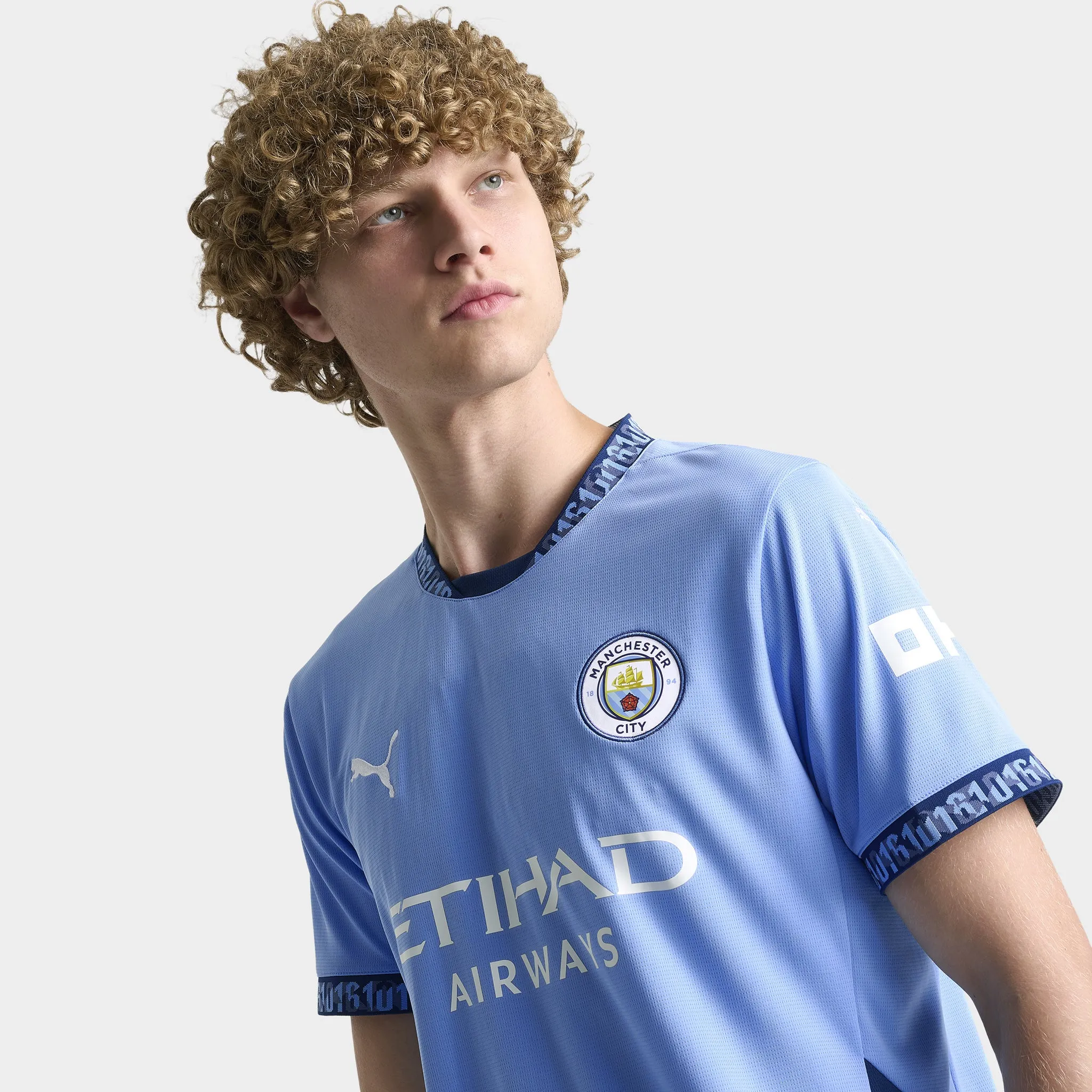 Puma MCFC Home Jersey Replica Team Light Blue / Marine Blue