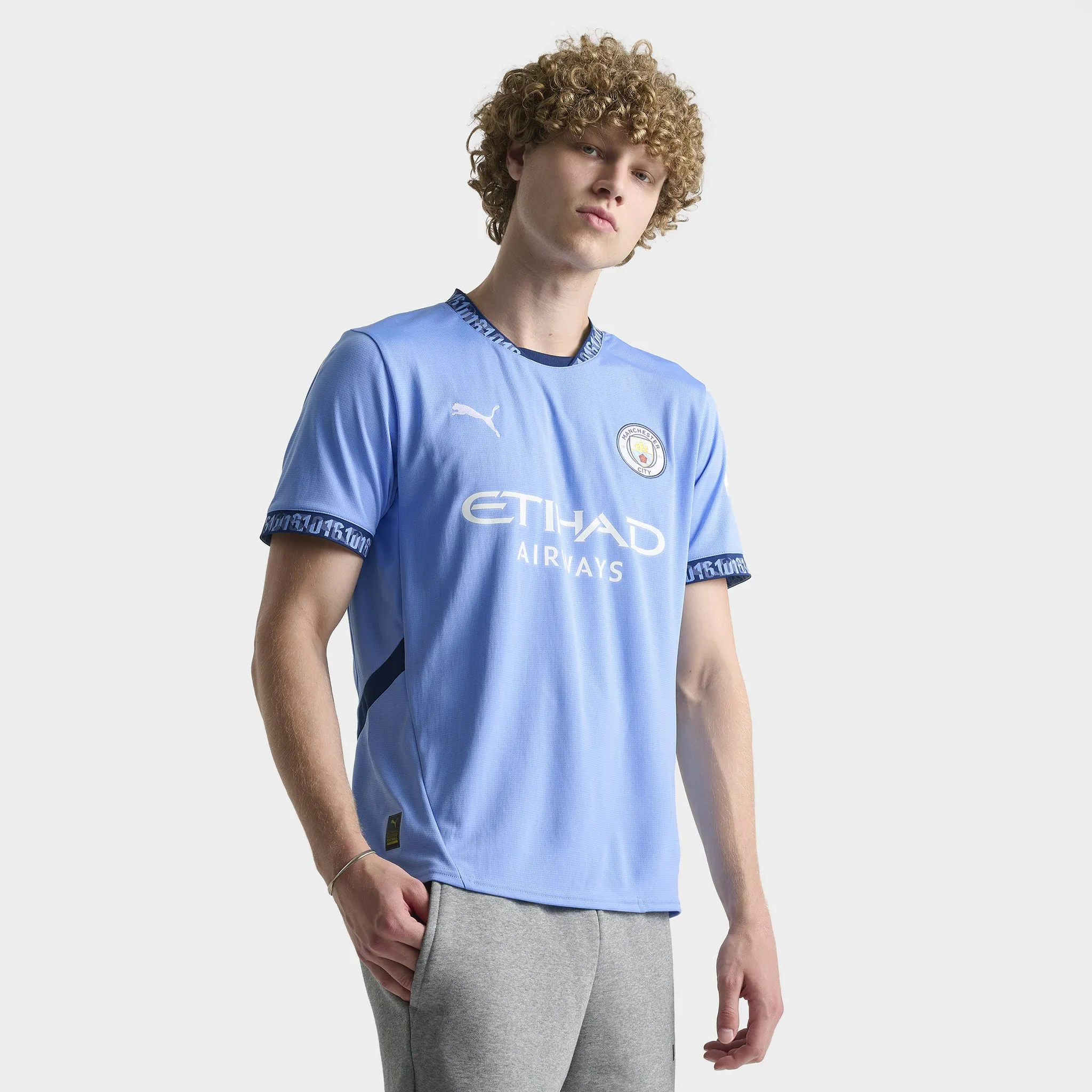 Puma MCFC Home Jersey Replica Team Light Blue / Marine Blue