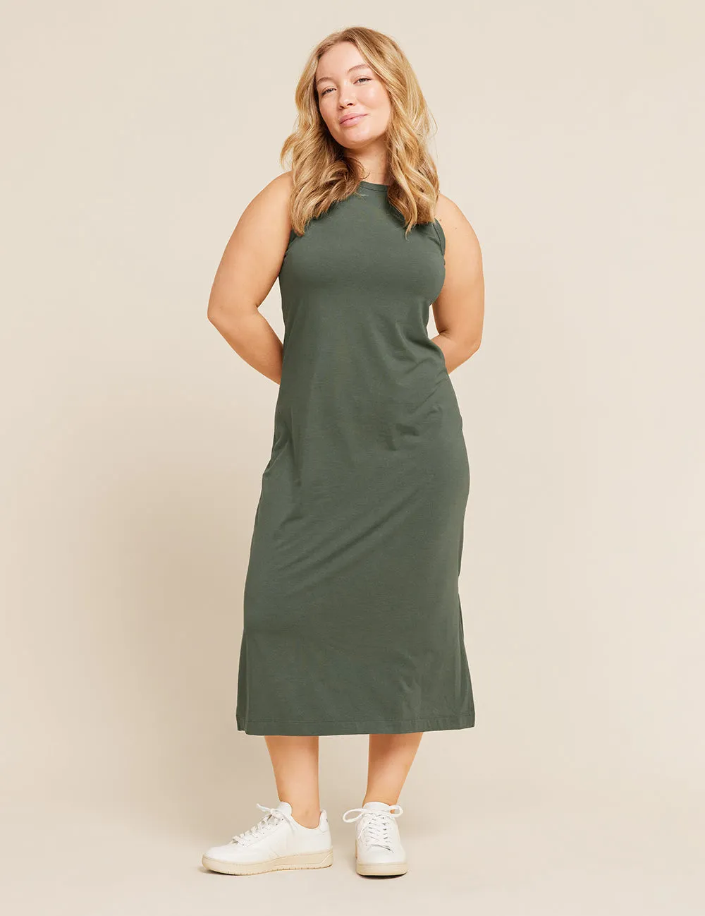 Racerback Dress - Moss