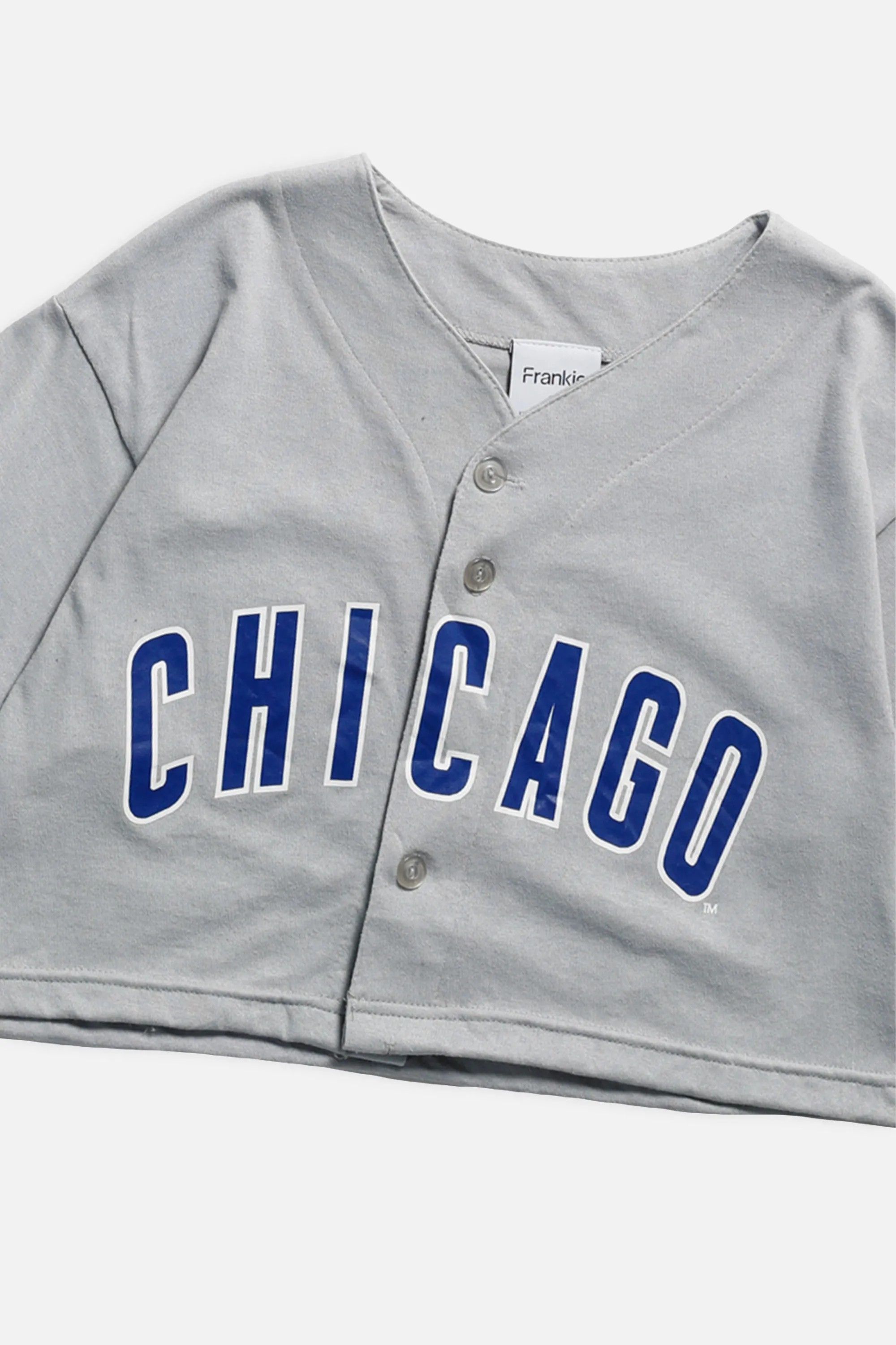 Rework Crop Chicago Cubs MLB Jersey - XS