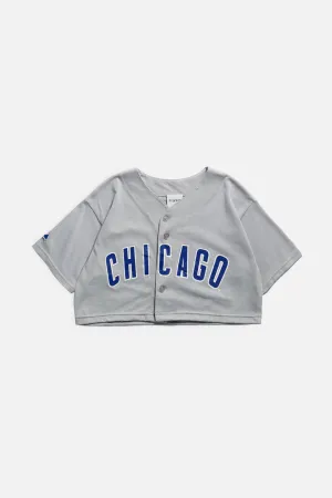 Rework Crop Chicago Cubs MLB Jersey - XS