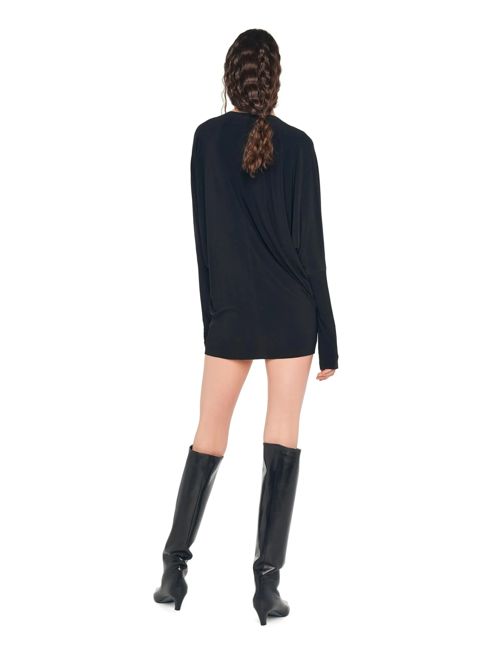Short Black V-Neck Dress