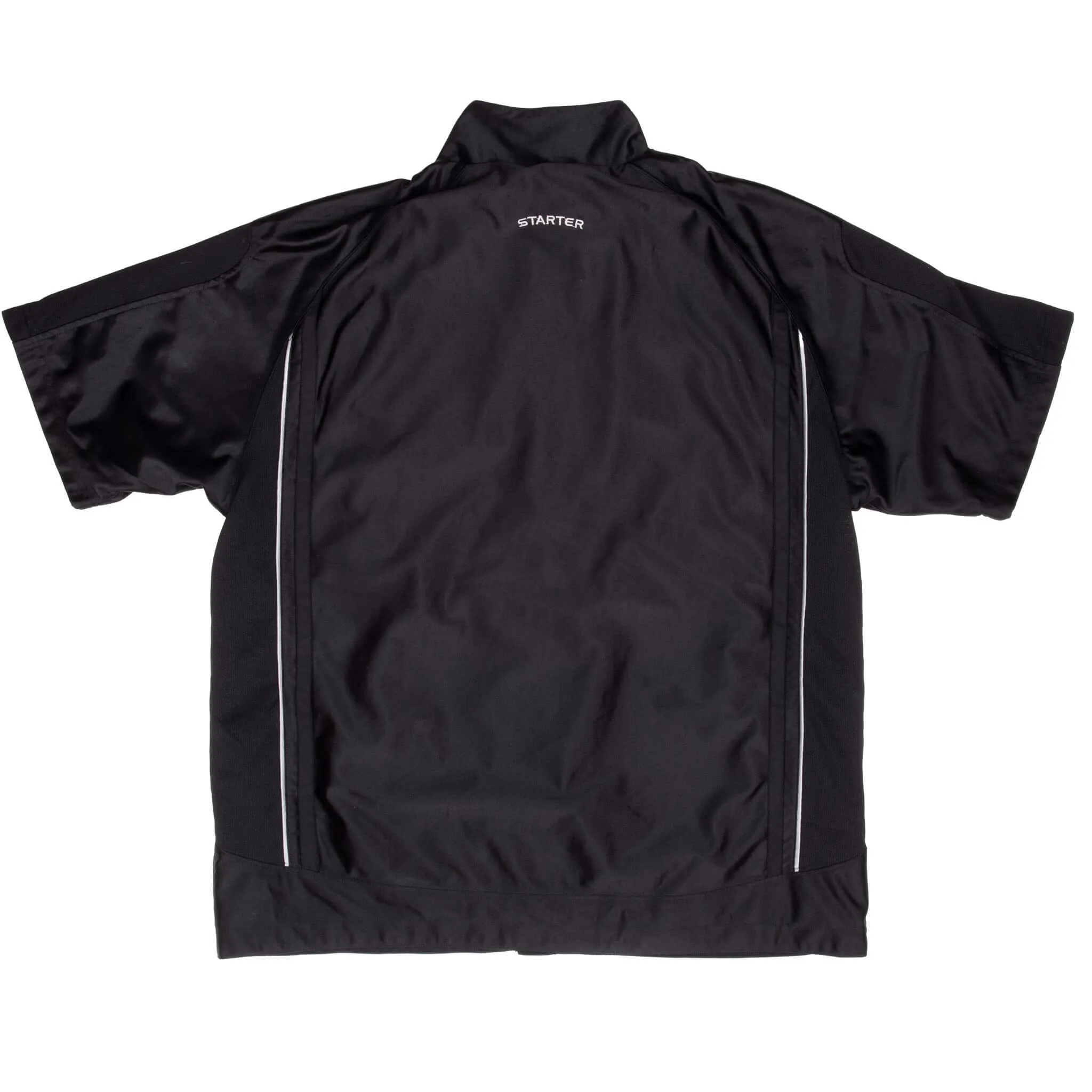 VINTAGE STARTER BLACK SATIN BUTTON DOWN JERSEY 1990S LARGE